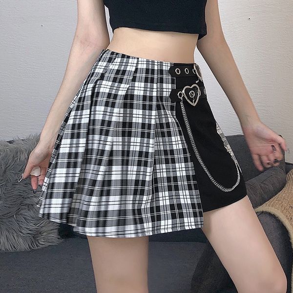 gothic aesthetic plaid patchwork mini skirts for women party outfits female pleated skirts summer streetwear harajuku, Black
gothic aesthetic plaid patchwork mini skirts for women party outfits female pleated skirts summer streetwear harajuku, Black
