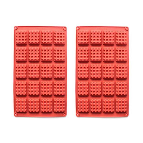 baking moulds 2pc/set 18/20 cavity silicone waffle mold maker cake cookie chocolate pan mould nonstick bakeware tool gxma
baking moulds 2pc/set 18/20 cavity silicone waffle mold maker cake cookie chocolate pan mould nonstick bakeware tool gxma