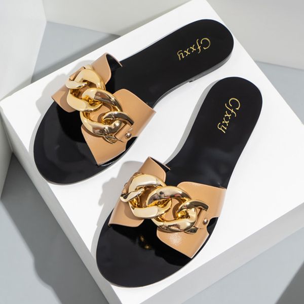 women slippers trend personality chain upper dign open toe xurious flat sandals street 2021 hollow out sho, Black
women slippers trend personality chain upper dign open toe xurious flat sandals street 2021 hollow out sho, Black