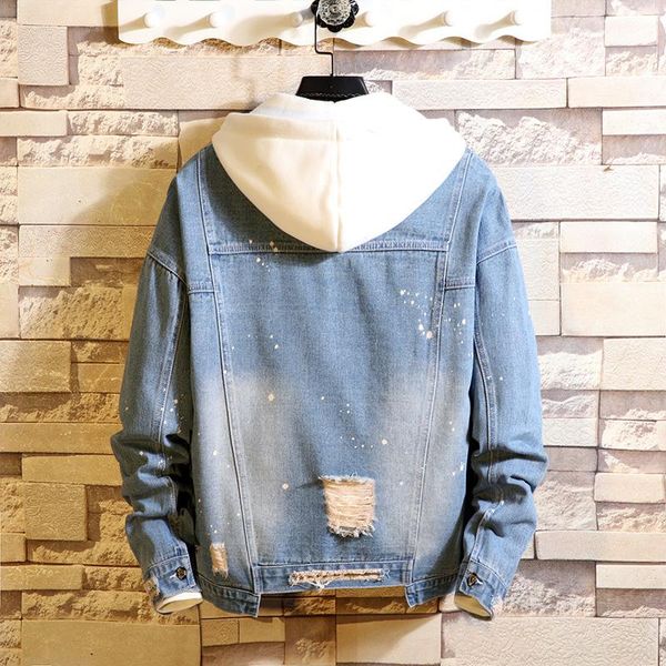 men's jackets clothing 2021 man coats fashion jeans casual loose ripped holes vintage bomber denim jacket, Black;brown
men's jackets clothing 2021 man coats fashion jeans casual loose ripped holes vintage bomber denim jacket, Black;brown