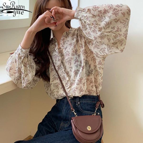 2021 sping and autumn long sleeve fashion women blouses printed puff sleeve loose blouse short chiffon blouses cardigan 10314, White
2021 sping and autumn long sleeve fashion women blouses printed puff sleeve loose blouse short chiffon blouses cardigan 10314, White