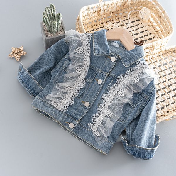2021 new spring lace denim jacket outerwear to 1 2-3 years girl's baby girl clothes fashion design birthday coats lbim, Blue;gray
2021 new spring lace denim jacket outerwear to 1 2-3 years girl's baby girl clothes fashion design birthday coats lbim, Blue;gray