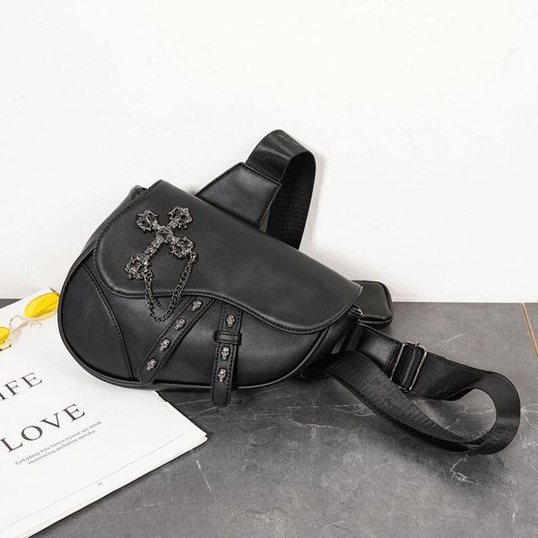 Factory sales men handbag street trend rivet punk shoulder bag outdoor leisure leather cycling handbags personalized chain decoration mens chest bags 3180, Black
Factory sales men handbag street trend rivet punk shoulder bag outdoor leisure leather cycling handbags personalized chain decoration mens chest bags 3180, Black