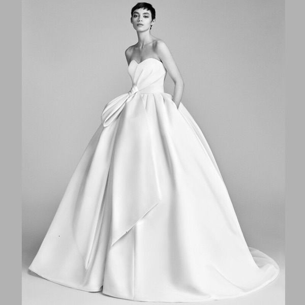 high end new a line wedding es 2021 satin sweetheart sweep train lace up with bow bridal gowns vestidos de mariage 8wqy, White
high end new a line wedding es 2021 satin sweetheart sweep train lace up with bow bridal gowns vestidos de mariage 8wqy, White
