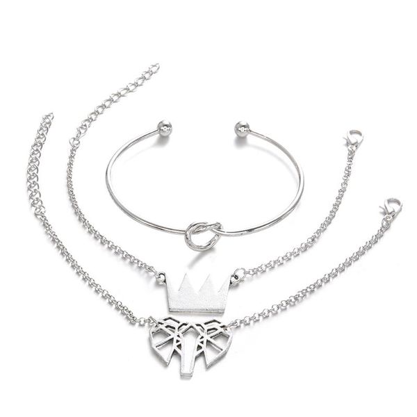 link, chain 3 pcs/set vintage elephant knot crown multilayer bracelet set adjustable open bangle for women fashion party cuff jewelry, Black
link, chain 3 pcs/set vintage elephant knot crown multilayer bracelet set adjustable open bangle for women fashion party cuff jewelry, Black