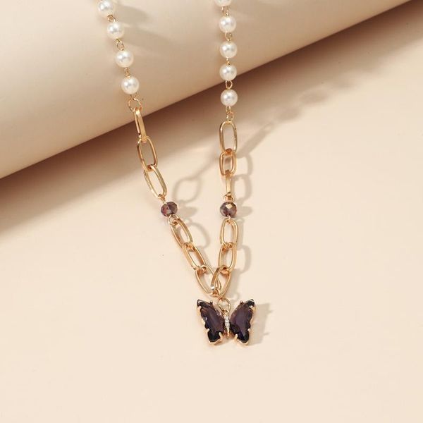 pendant necklaces y2k jewelry korean charm butterfly necklace for women metal vintage imitation pearls choker 90s party gifts, Silver
pendant necklaces y2k jewelry korean charm butterfly necklace for women metal vintage imitation pearls choker 90s party gifts, Silver
