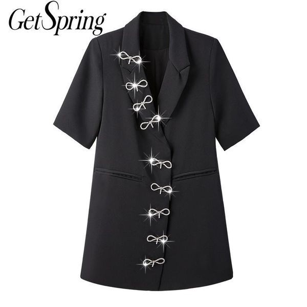 women's suits & blazers getspring women suit blazer diamond bow patchwork black jackets vintage casual loose coats woman 2021, White;black
women's suits & blazers getspring women suit blazer diamond bow patchwork black jackets vintage casual loose coats woman 2021, White;black