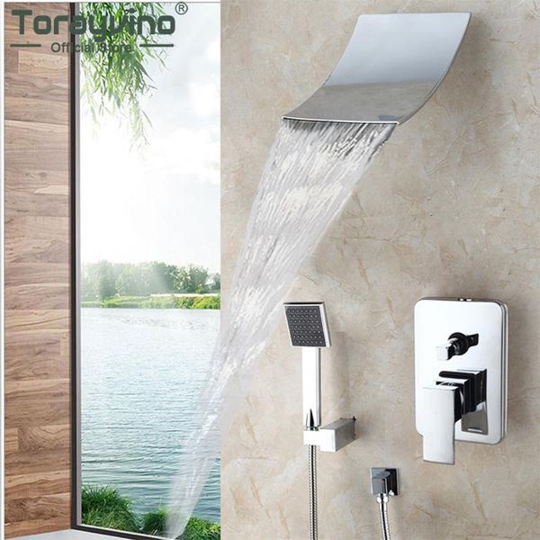 torayvino chrome polished rain waterfall bathroom shower faucet wall mounted bathtub shower faucet set mixer water tap combo kit
torayvino chrome polished rain waterfall bathroom shower faucet wall mounted bathtub shower faucet set mixer water tap combo kit