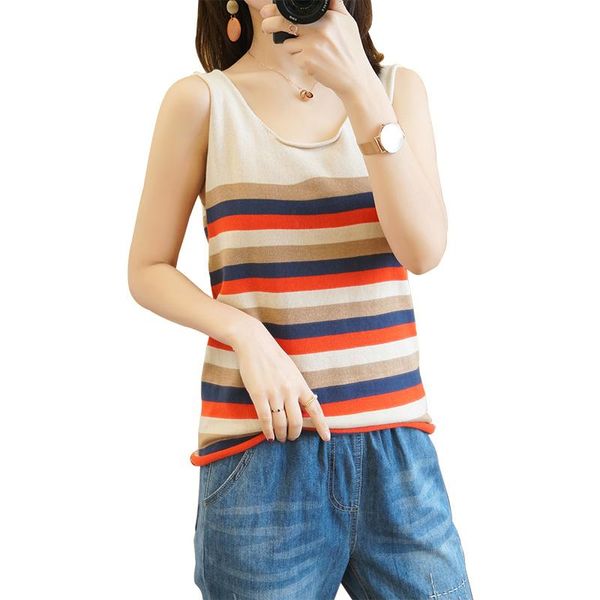 women's tanks & camis pure cotton vest bottoming wild short section with loose colorful striped sweater female summer l424, White
women's tanks & camis pure cotton vest bottoming wild short section with loose colorful striped sweater female summer l424, White
