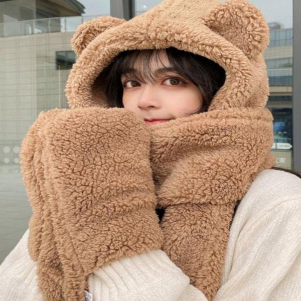 fashion winter warm cute bear ear hat casual plush hat scarf set women novelty caps casual solid women caps, Blue;gray
fashion winter warm cute bear ear hat casual plush hat scarf set women novelty caps casual solid women caps, Blue;gray