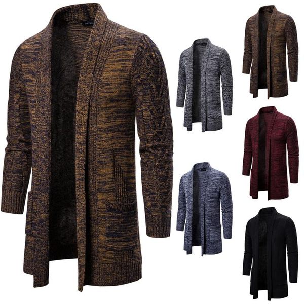 men's sweaters winter thick knitted sweater coat long sleeve cardigan male causal, White;black
men's sweaters winter thick knitted sweater coat long sleeve cardigan male causal, White;black