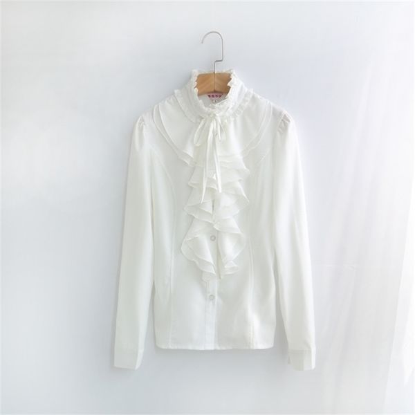 2021 s-4xl ladies chic tunic spring office ruffles shirts women long sleeve elegant work flounce blouse female blusas 210225, White
2021 s-4xl ladies chic tunic spring office ruffles shirts women long sleeve elegant work flounce blouse female blusas 210225, White