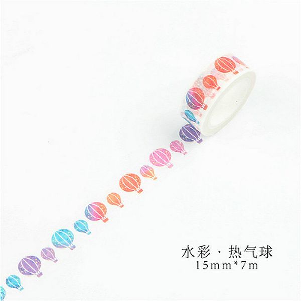 3pieces/lot 1pcs air balloon original hand account album decorative water color washi tape office adhesive tape1.5cm*7m manual mate 2016
3pieces/lot 1pcs air balloon original hand account album decorative water color washi tape office adhesive tape1.5cm*7m manual mate 2016