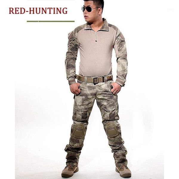 hunting sets camouflage tactical suit bdu a-tacs/fg combat uniforms shirt with broek and elbow & knee pads militaire game cosplay uniform1, Camo
hunting sets camouflage tactical suit bdu a-tacs/fg combat uniforms shirt with broek and elbow & knee pads militaire game cosplay uniform1, Camo
