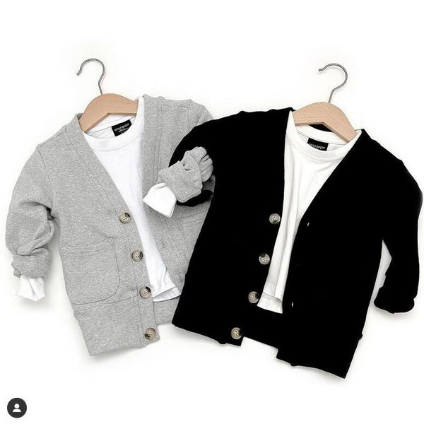 jackets 1-6y little boy\u2021s autumn black/gary long sleeve cardigan fashion solid color v-neck casual coat with pocket clothes, Blue;gray
jackets 1-6y little boy\u2021s autumn black/gary long sleeve cardigan fashion solid color v-neck casual coat with pocket clothes, Blue;gray