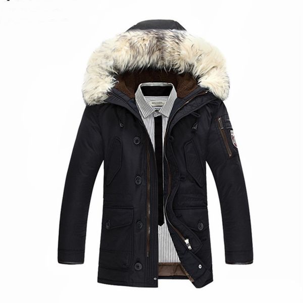 2021 men's down parkas wolf fur collar hooded white duck jacket winter coat men warm parka padded jackets jaqueta masculino, Black
2021 men's down parkas wolf fur collar hooded white duck jacket winter coat men warm parka padded jackets jaqueta masculino, Black