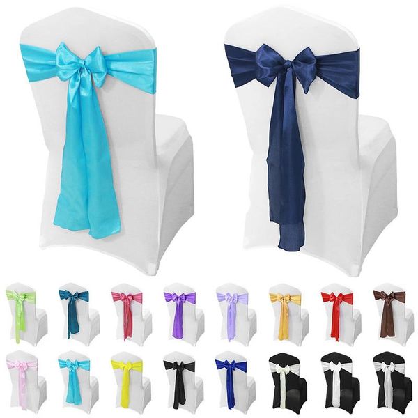 sashes 10pcs satin chair ribbons bows for wedding banquet party cover tie back decor supplies
sashes 10pcs satin chair ribbons bows for wedding banquet party cover tie back decor supplies