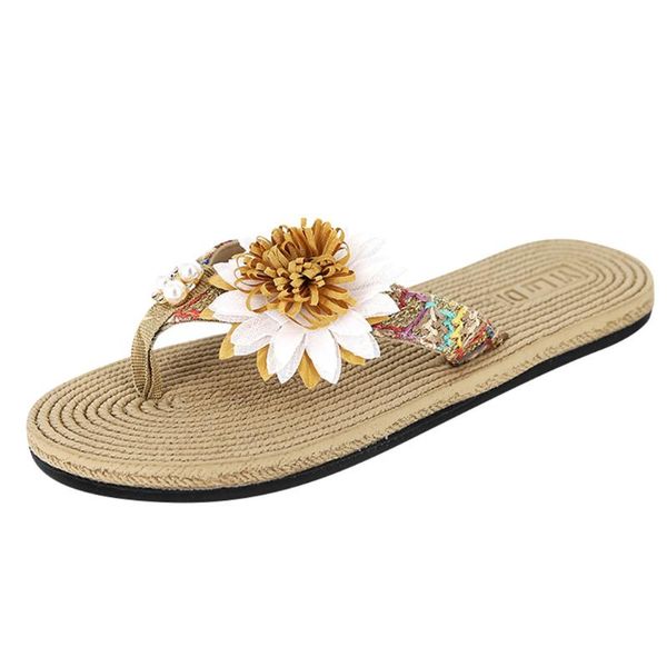 slippers clip-toe beach shoes women summer bohemia flowers pearl flat bottomed flip flops zapatillas casa kapcie a40, Black
slippers clip-toe beach shoes women summer bohemia flowers pearl flat bottomed flip flops zapatillas casa kapcie a40, Black