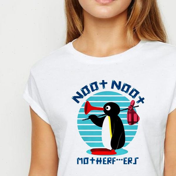 easy matching tee pingu noot tshirt funny streetwear t shirt women oversize o neck spring summer t shirts, White
easy matching tee pingu noot tshirt funny streetwear t shirt women oversize o neck spring summer t shirts, White