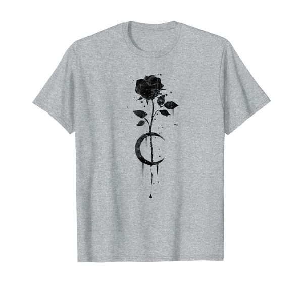 Occult Moon Rose Flower Tarot Baphomet Esoteric T-Shirt, Mainly pictures
