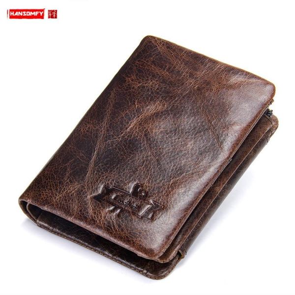 wallets retro men's wallet, soft leather men small purses tri-fold card holder short coin purse, Red;black
wallets retro men's wallet, soft leather men small purses tri-fold card holder short coin purse, Red;black