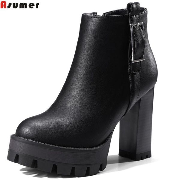 boots asumer 2021 fashion arrive women round toe zipper platform ladies buckle square heel ankle big size 32-42, Black
boots asumer 2021 fashion arrive women round toe zipper platform ladies buckle square heel ankle big size 32-42, Black