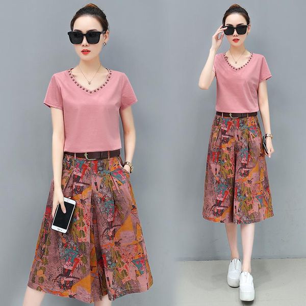 summer wide-legged pants suit new korean fashion leisure loose two-piece clothing set women sweatshirt floral print trousers, Gray
summer wide-legged pants suit new korean fashion leisure loose two-piece clothing set women sweatshirt floral print trousers, Gray