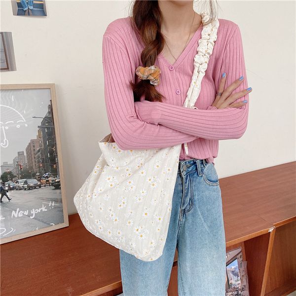 2021 new japanese small fresh daisy canvas female art shoulder student thin eco-friendly cloth bag wholesale swr6, Black;brown
2021 new japanese small fresh daisy canvas female art shoulder student thin eco-friendly cloth bag wholesale swr6, Black;brown