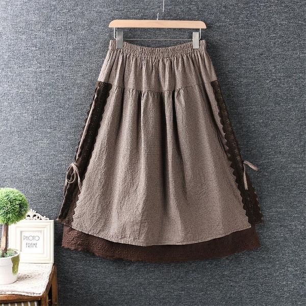 new 2021 spring japanese small fresh and elastic waist cotton and linen loose skirts, Black
new 2021 spring japanese small fresh and elastic waist cotton and linen loose skirts, Black