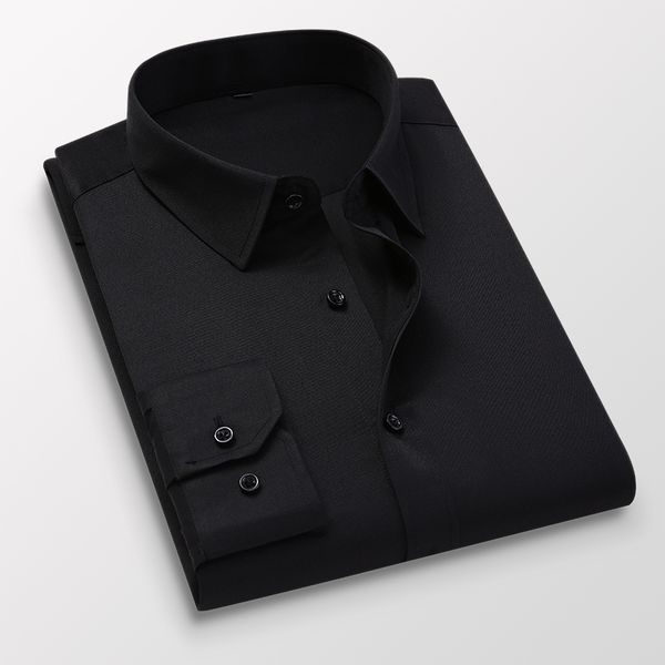men's long-sleeved spring and summer white shirt business professional formal wear loose plus size black, White;black
men's long-sleeved spring and summer white shirt business professional formal wear loose plus size black, White;black