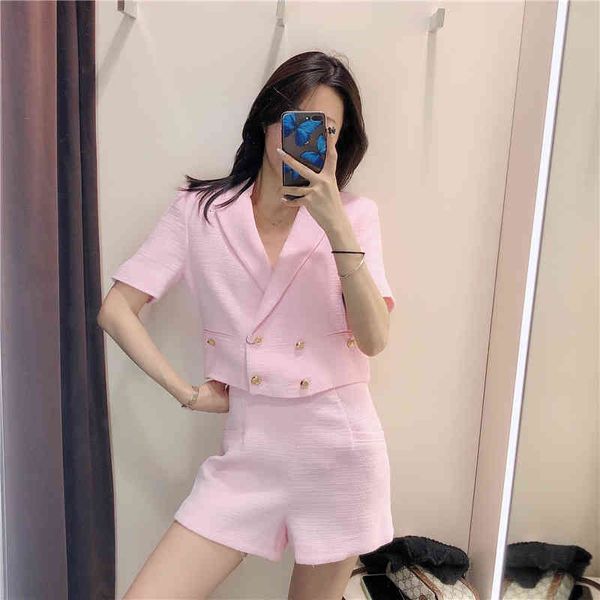 women's two piece pants 2021 spring and autumn style buttoned texture blazer short jacket slim shorts 2-piece set pltg, White
women's two piece pants 2021 spring and autumn style buttoned texture blazer short jacket slim shorts 2-piece set pltg, White
