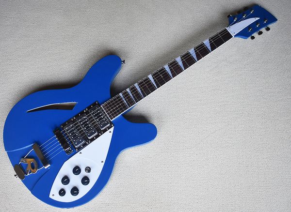6 strings navy blue semi-hollow electric guitar with white binding,rosewood fretboard
6 strings navy blue semi-hollow electric guitar with white binding,rosewood fretboard