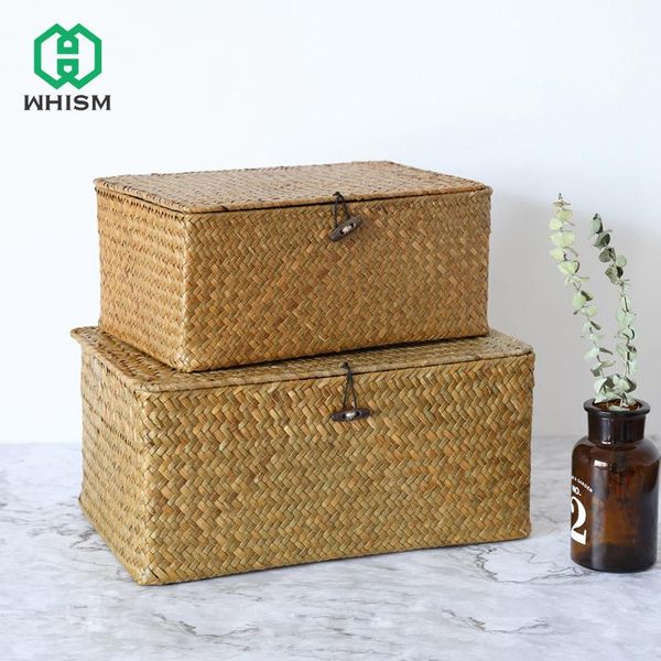 large handmade storage box seagrass woven basket with lid sundry bath cosmetic towel container makeup organizer gift basket
large handmade storage box seagrass woven basket with lid sundry bath cosmetic towel container makeup organizer gift basket