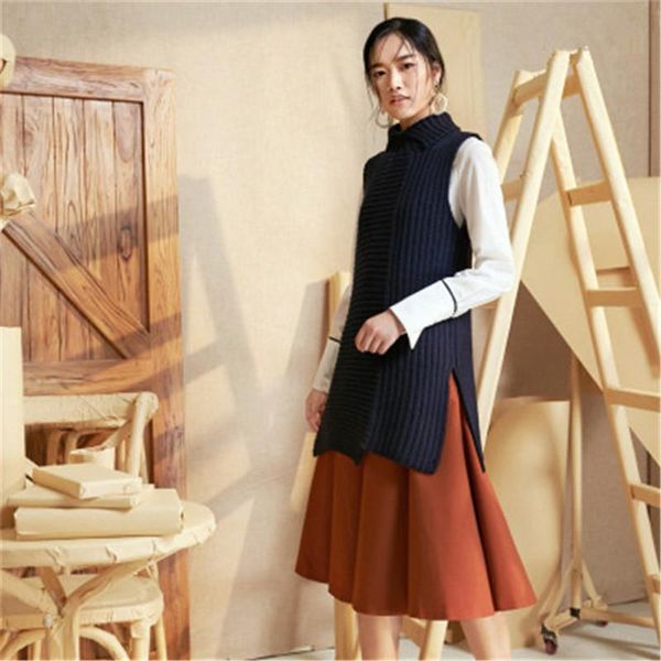 women's vests fashion 100%hand made pure wool turn-down collar knit women streetwear solid open hem loose vest sweater one&over size, Black;white
women's vests fashion 100%hand made pure wool turn-down collar knit women streetwear solid open hem loose vest sweater one&over size, Black;white