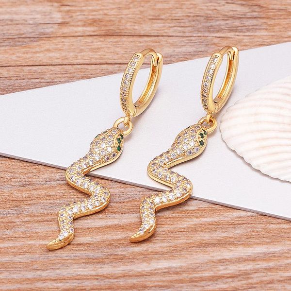 dangle & chandelier fashion luxury snake shape gold color hoop earrings for women party wedding zircon jewelry gift, Silver
dangle & chandelier fashion luxury snake shape gold color hoop earrings for women party wedding zircon jewelry gift, Silver