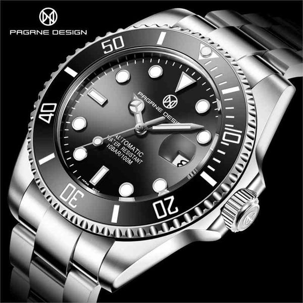 men 2021 new fixed design automatic mechanical watches men luxury stainless steel waterproof clock relogio maasculino, Slivery;brown
men 2021 new fixed design automatic mechanical watches men luxury stainless steel waterproof clock relogio maasculino, Slivery;brown