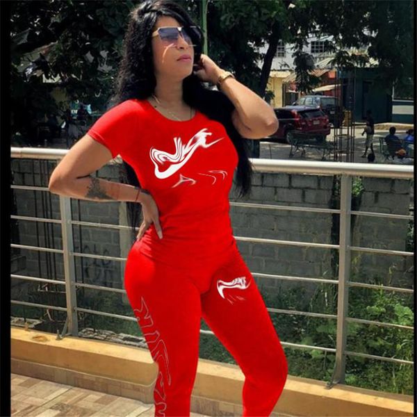 red, blue and black women's sportswear 2-piece pants sweet and slim short-sleeved pullover set fashion women's sportswear wit, White
red, blue and black women's sportswear 2-piece pants sweet and slim short-sleeved pullover set fashion women's sportswear wit, White