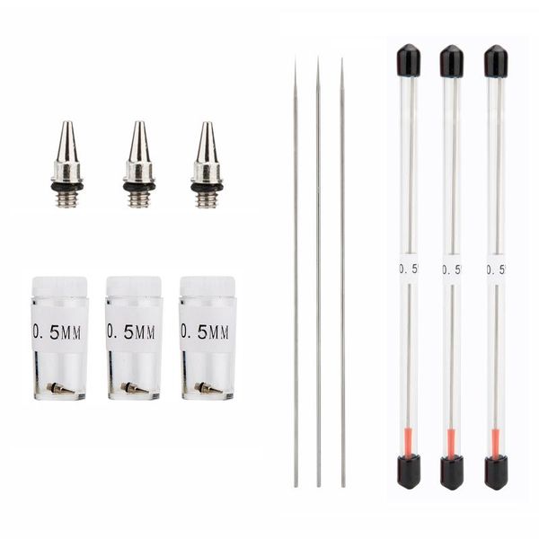 professional spray guns 3pcs 0.5mm airbrush nozzle and needles replacement parts for gun
professional spray guns 3pcs 0.5mm airbrush nozzle and needles replacement parts for gun