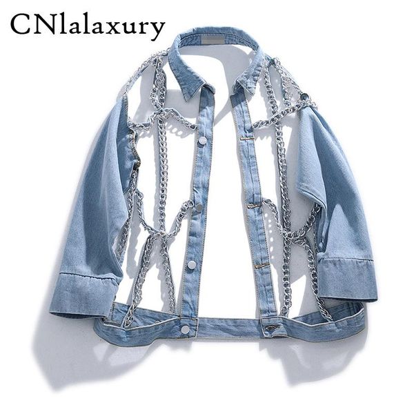 women's jackets fashion streetwear women jeans jacket coat chain hollow out long sleeve denim vintage female chaqueta mujer, Black;brown
women's jackets fashion streetwear women jeans jacket coat chain hollow out long sleeve denim vintage female chaqueta mujer, Black;brown
