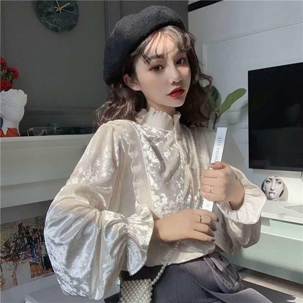 women's blouses & shirts 2021 spring and autumn clothing fashion trend for women, White
women's blouses & shirts 2021 spring and autumn clothing fashion trend for women, White