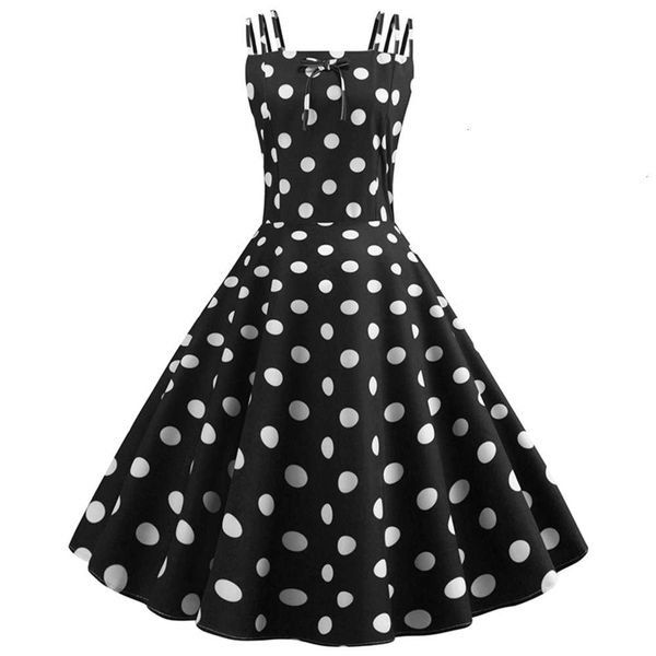 popular wave sling summer new 2019 cool slim large women's dot print 60s dress hot, White;black
popular wave sling summer new 2019 cool slim large women's dot print 60s dress hot, White;black