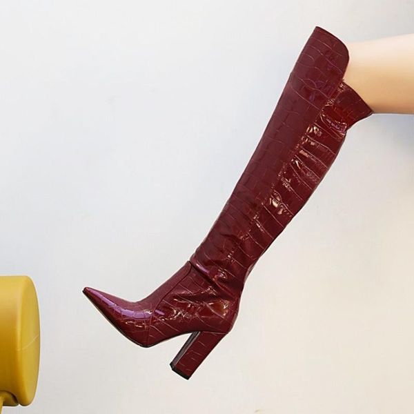 boots women's knee high embossed solid color fashion simple knight pole dance thick heels women shoes, Black
boots women's knee high embossed solid color fashion simple knight pole dance thick heels women shoes, Black