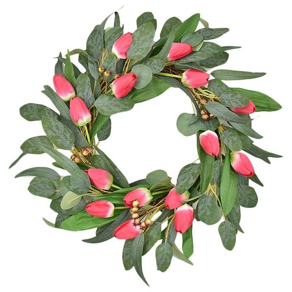 decorative flowers & wreaths artificial eucalyptus leaves tulip flower wreath for front door wedding window wall party office home holiday d
decorative flowers & wreaths artificial eucalyptus leaves tulip flower wreath for front door wedding window wall party office home holiday d