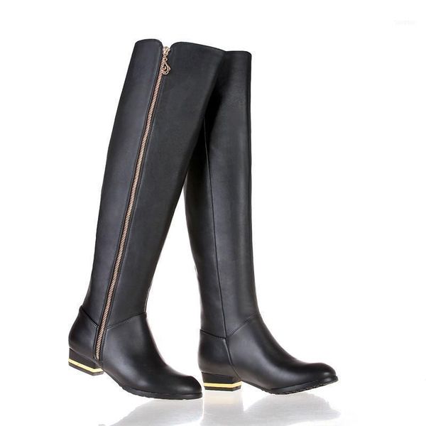 classic low heel genuine leather over-the-knee boots metal pointed long tube women shoes cowhide concise fall winter size 30-4511, Black
classic low heel genuine leather over-the-knee boots metal pointed long tube women shoes cowhide concise fall winter size 30-4511, Black