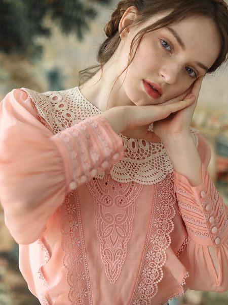 women's blouses & shirts spring autumn blouse women fresh elegant mori grils embroidery lace casual loose pink chiffon korean fashion c, White
women's blouses & shirts spring autumn blouse women fresh elegant mori grils embroidery lace casual loose pink chiffon korean fashion c, White