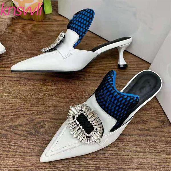 slippers luxury rhinestone women runway shoes woman kitten heels mules crystal patchwork slides, Black
slippers luxury rhinestone women runway shoes woman kitten heels mules crystal patchwork slides, Black