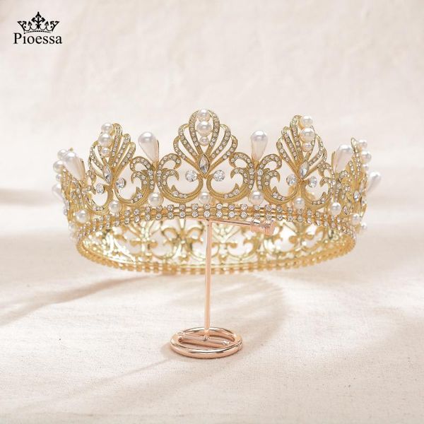 hair clips & barrettes pioessa arrival magnificent rhinestone bridal crown tiaras fashion golden diadem for women wedding accessories jewelr, Golden;silver
hair clips & barrettes pioessa arrival magnificent rhinestone bridal crown tiaras fashion golden diadem for women wedding accessories jewelr, Golden;silver