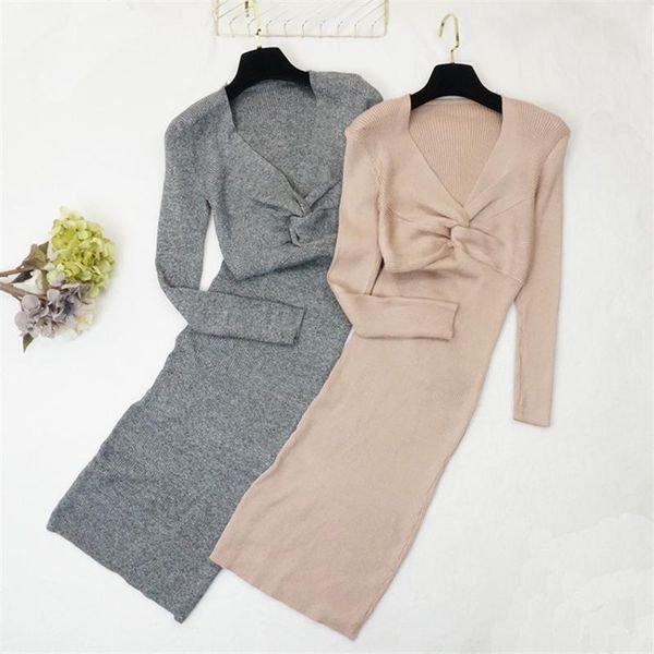 casual dresses gowyimmes women long sleeve v-neck knitted slim lady hip package dress sashes vestidos autumn bottomings 502, Black;gray
casual dresses gowyimmes women long sleeve v-neck knitted slim lady hip package dress sashes vestidos autumn bottomings 502, Black;gray