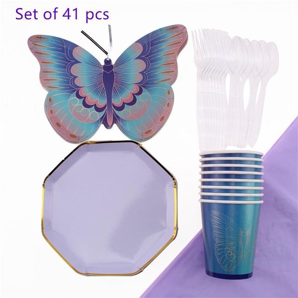 disposable dinnerware 41pc/set butterfly theme tableware baby shower birthday decoration napkins plate cup tablecloth spoon party supplies
disposable dinnerware 41pc/set butterfly theme tableware baby shower birthday decoration napkins plate cup tablecloth spoon party supplies