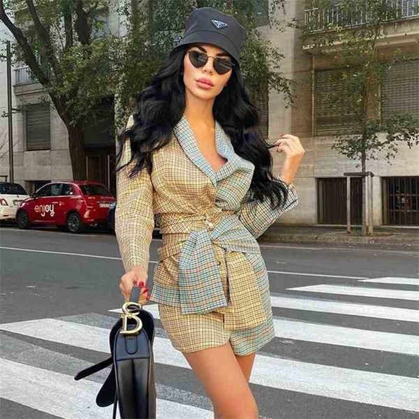 plaid hit color patchwork women's suit lapel collar lace up blazer high waist mini skirt two piece set female 210525, White
plaid hit color patchwork women's suit lapel collar lace up blazer high waist mini skirt two piece set female 210525, White